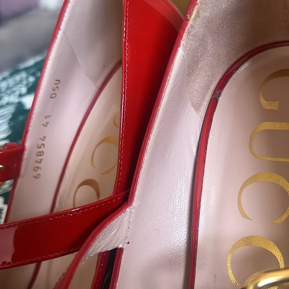 Gucci Bright Red Patent Horsebit Platform Heel (high gloss!) - no returns - Picture 3 of 7